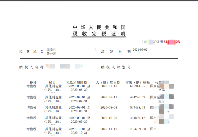 (费)证明-开具税收完税证明(文书式)和开具税收完税证明(表格式)